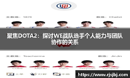 聚焦DOTA2：探讨WE战队选手个人能力与团队协作的关系